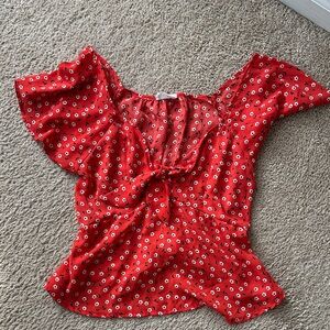 Sienna Sky Red Floral Blouse